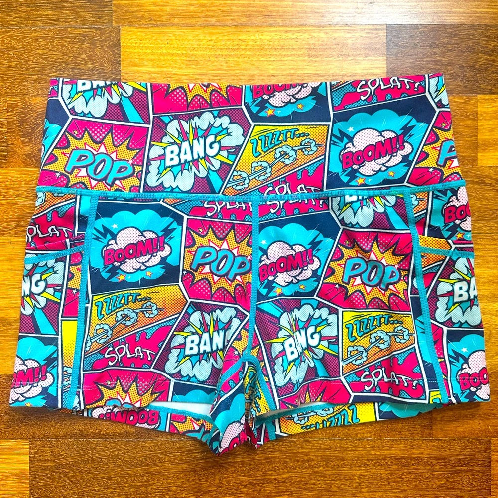 Constantly Varied Gear Comic Pop Art Athletic Shorts - Multicolor 3” Shorts